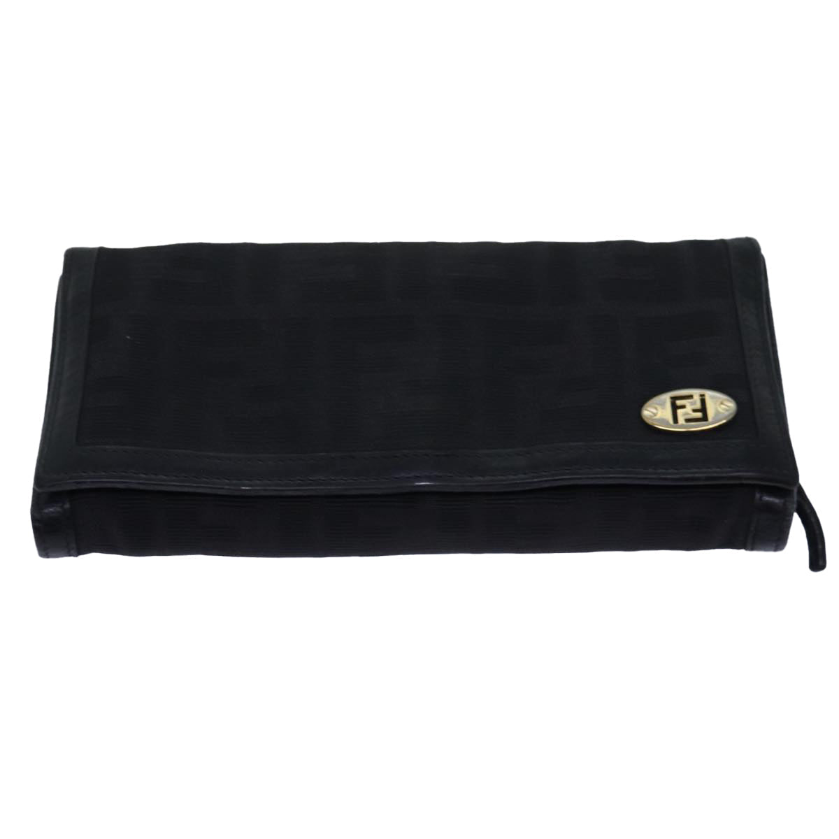 FENDI Zucca Canvas Wallet Leather 6Set Black Brown fm3475