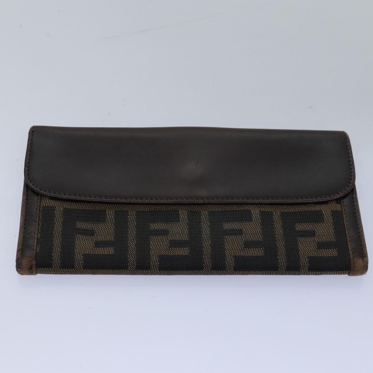 FENDI Zucca Canvas Wallet Leather 6Set Black Brown fm3475