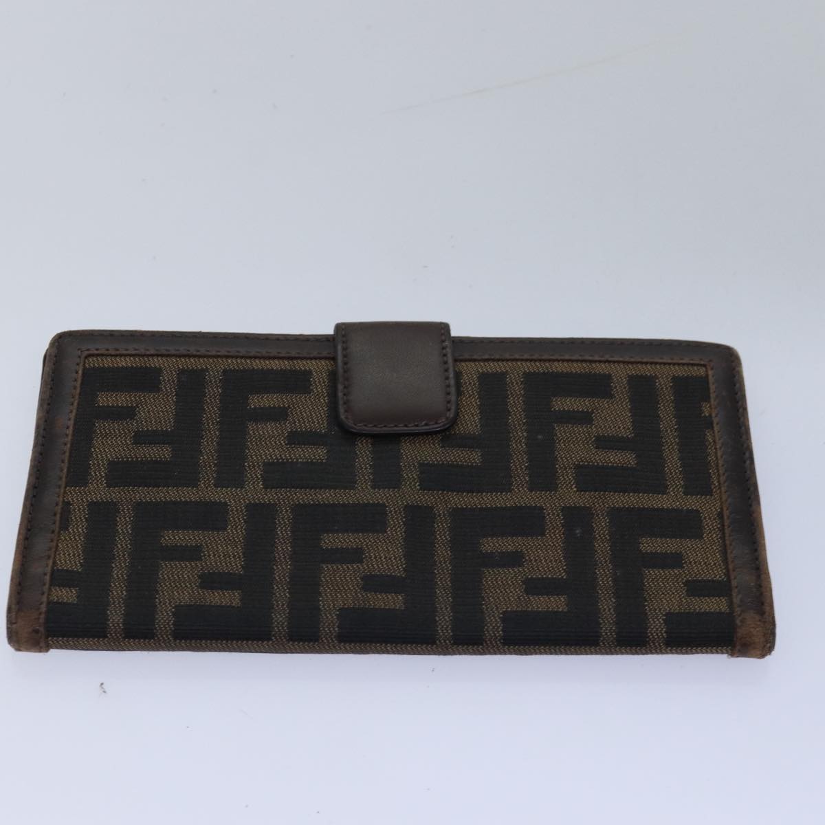 FENDI Zucca Canvas Wallet Leather 6Set Black Brown fm3475