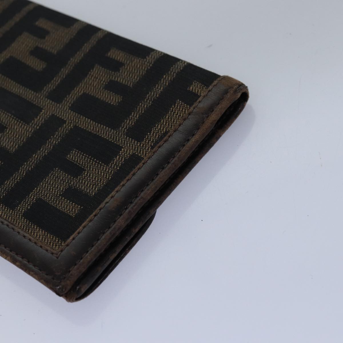 FENDI Zucca Canvas Wallet Leather 6Set Black Brown fm3475