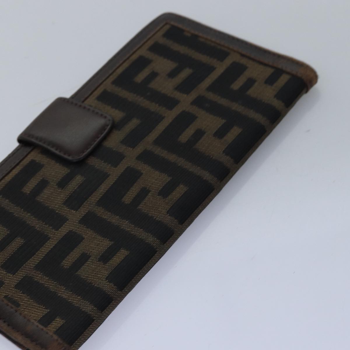 FENDI Zucca Canvas Wallet Leather 6Set Black Brown fm3475