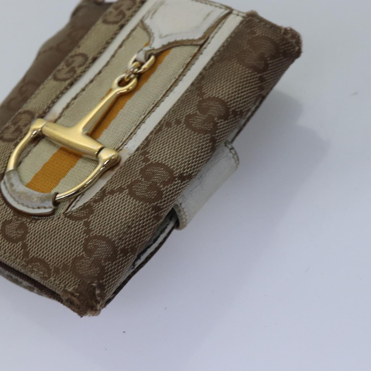 GUCCI GG Canvas Sherry Line Wallet 6Set Beige Black fm3490