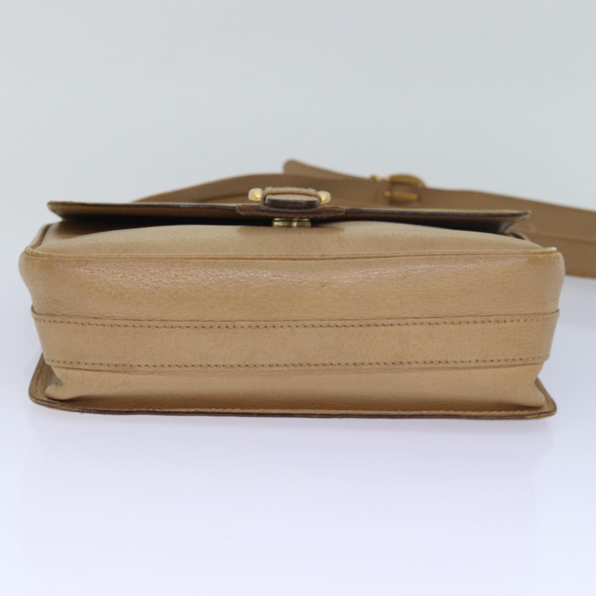GUCCI Shoulder Bag Leather Beige fm3502