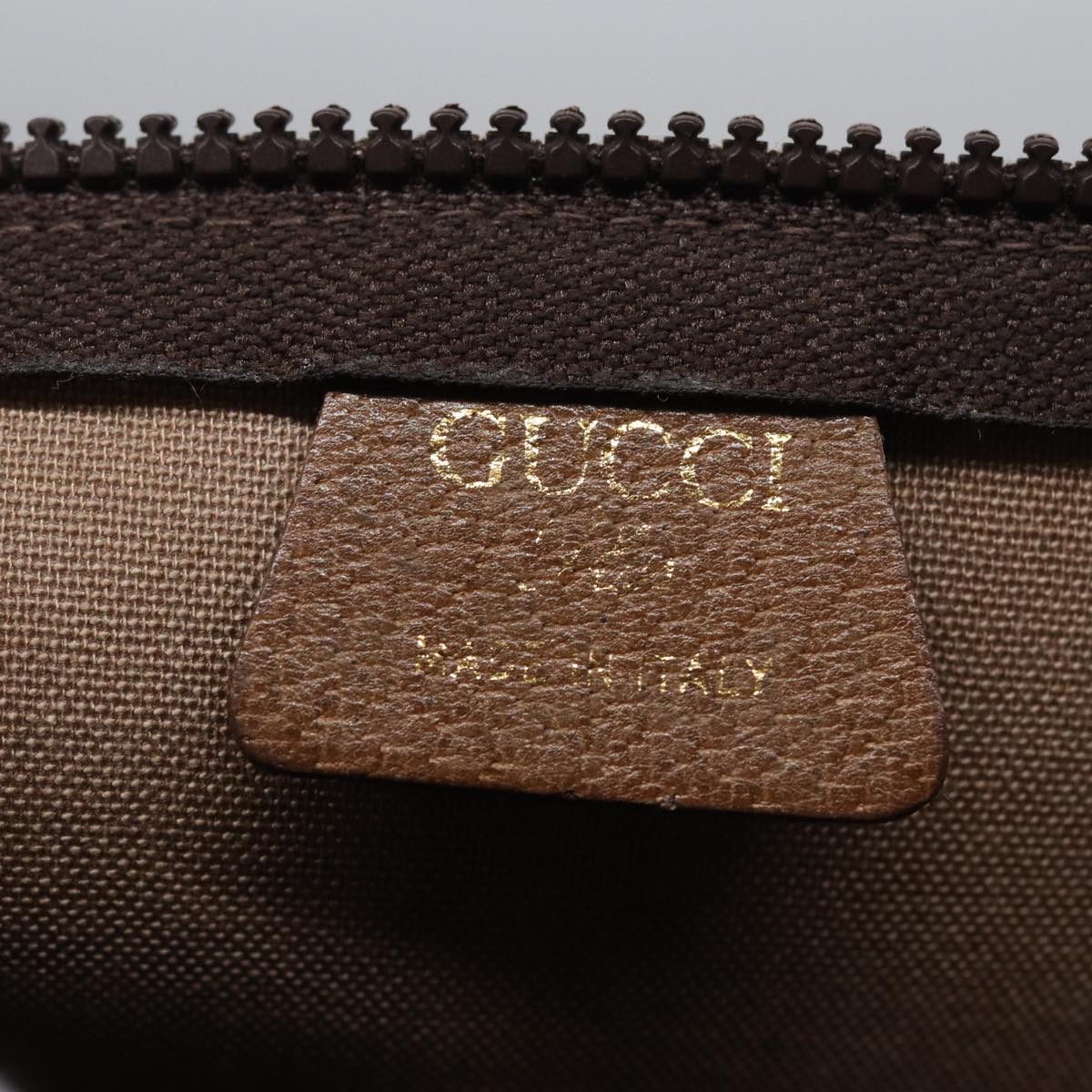 GUCCI GG Plus Supreme Clutch Bag PVC Beige fm3504