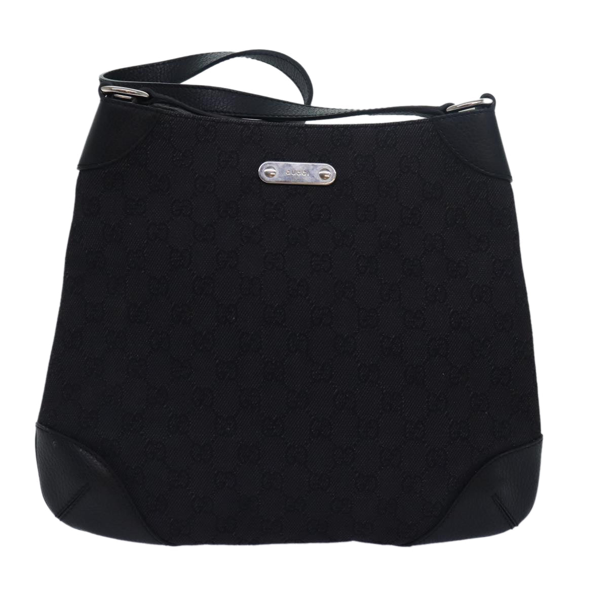 GUCCI GG Canvas Shoulder Bag Outlet Black 196140 fm3505