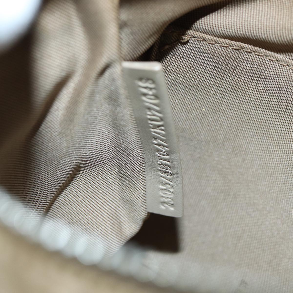 FENDI Zucchino Canvas Shoulder Bag Beige fm3513