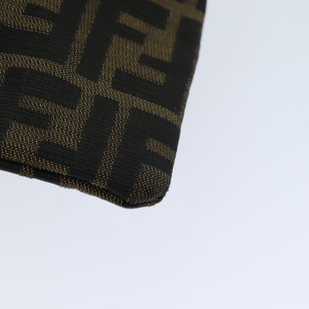 FENDI Zucca Canvas Purse Shoulder Bag Brown Black fm3526