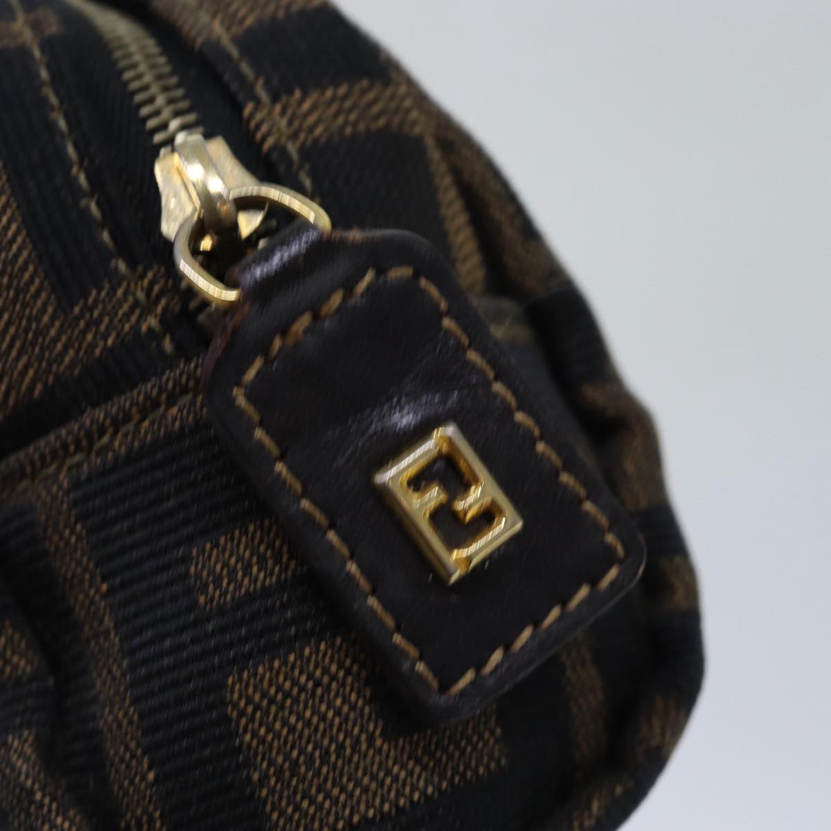 FENDI Zucca Canvas Pouch Brown fm3578