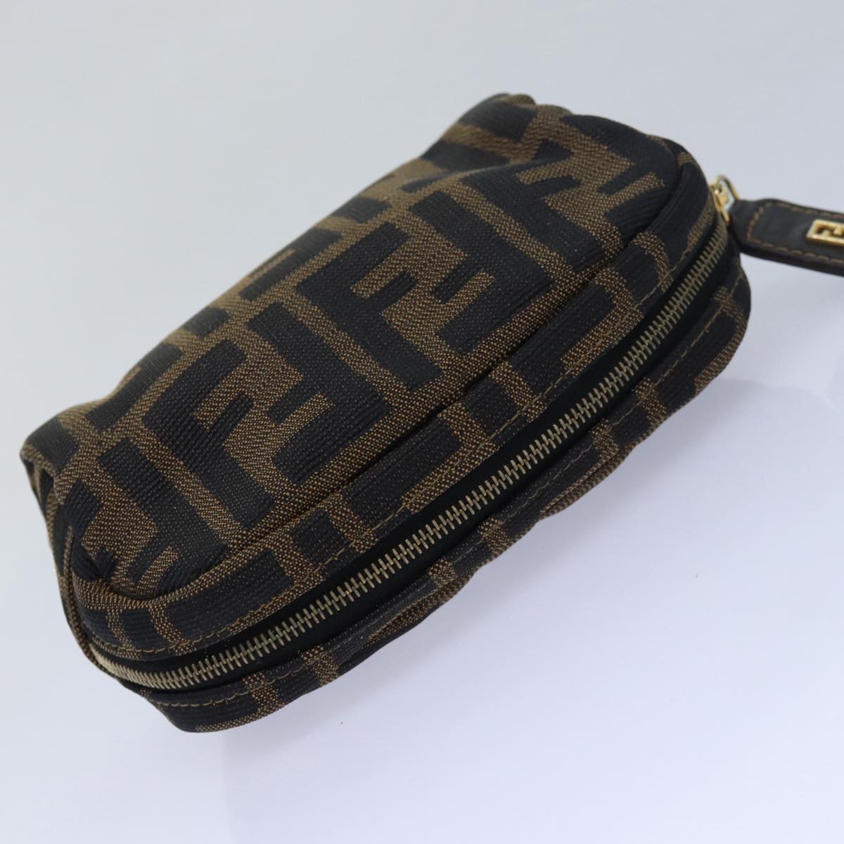 FENDI Zucca Canvas Pouch Brown fm3578