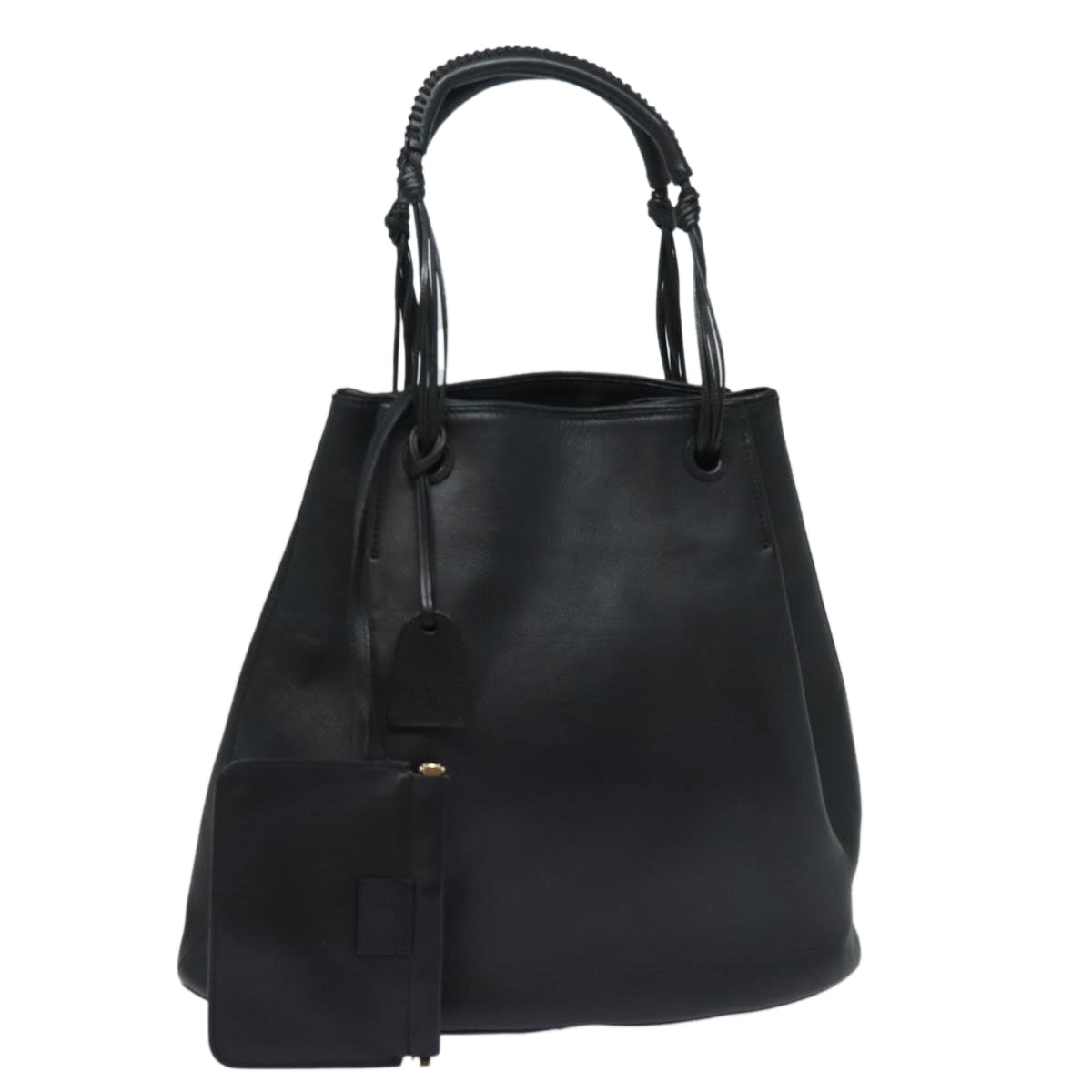 GUCCI Tote Bag Leather Black fm3585