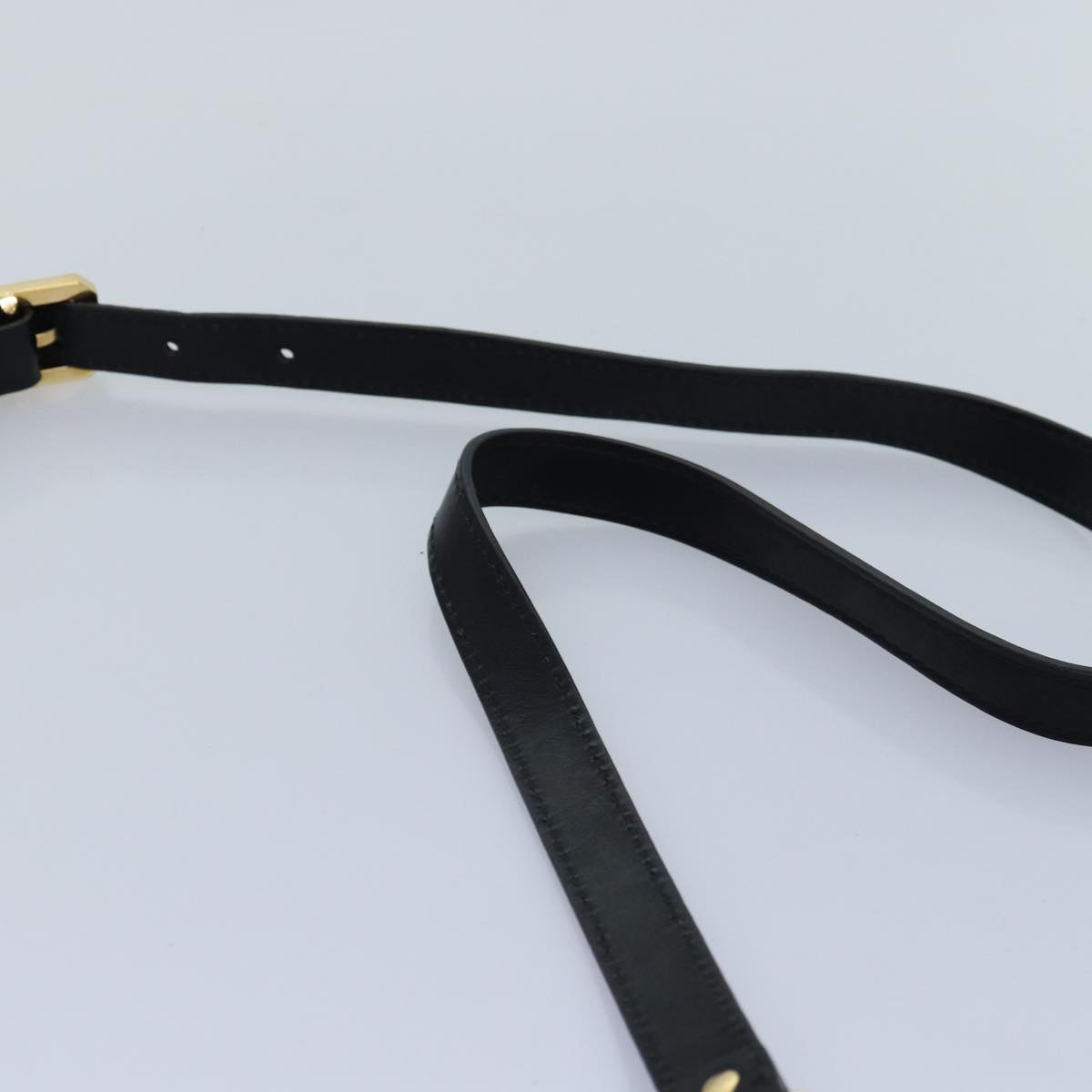 FENDI Zucca Canvas Shoulder Bag Leather Black Gold fm3729