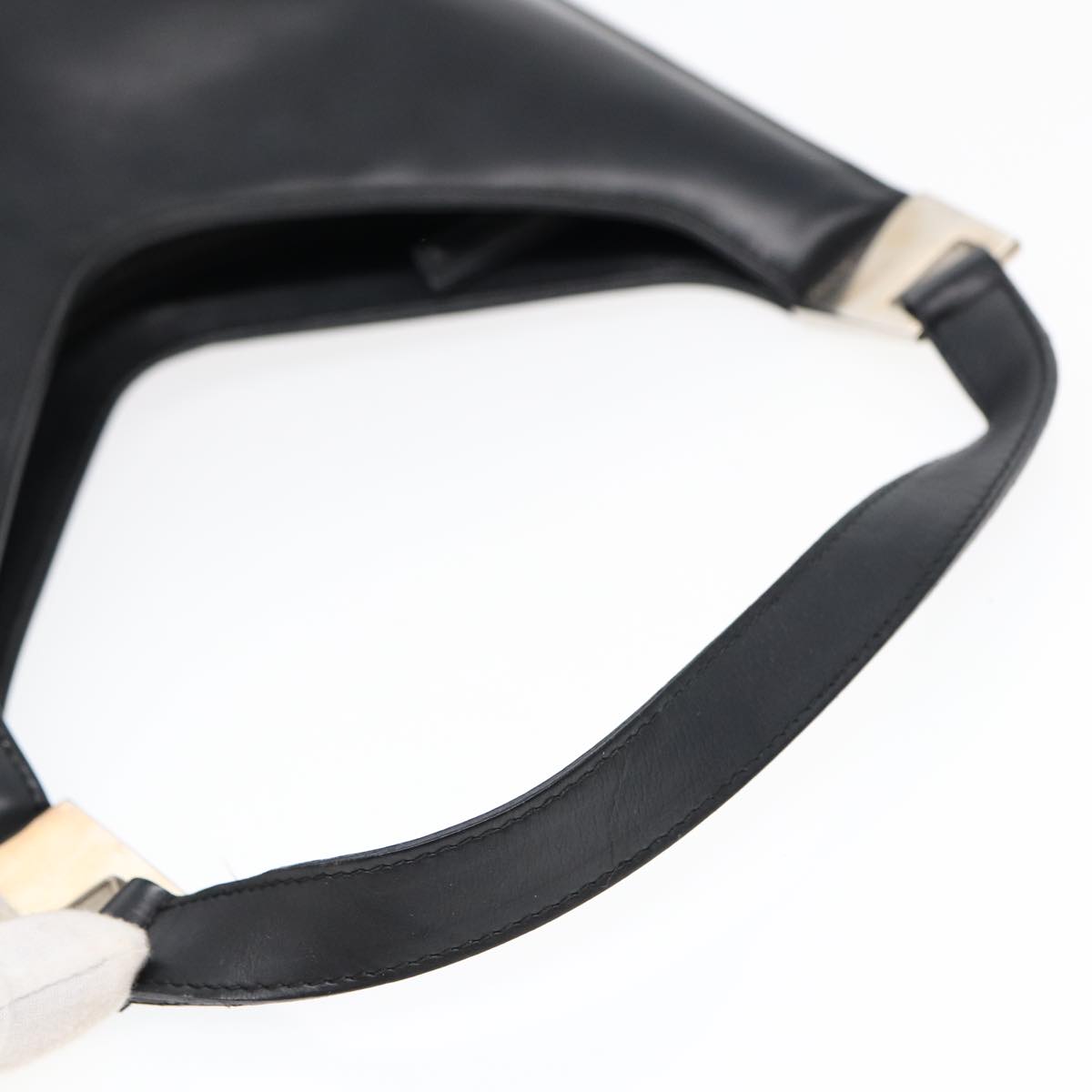 GUCCI Shoulder Bag Leather Black Silver 001 2113 3010 fm3745