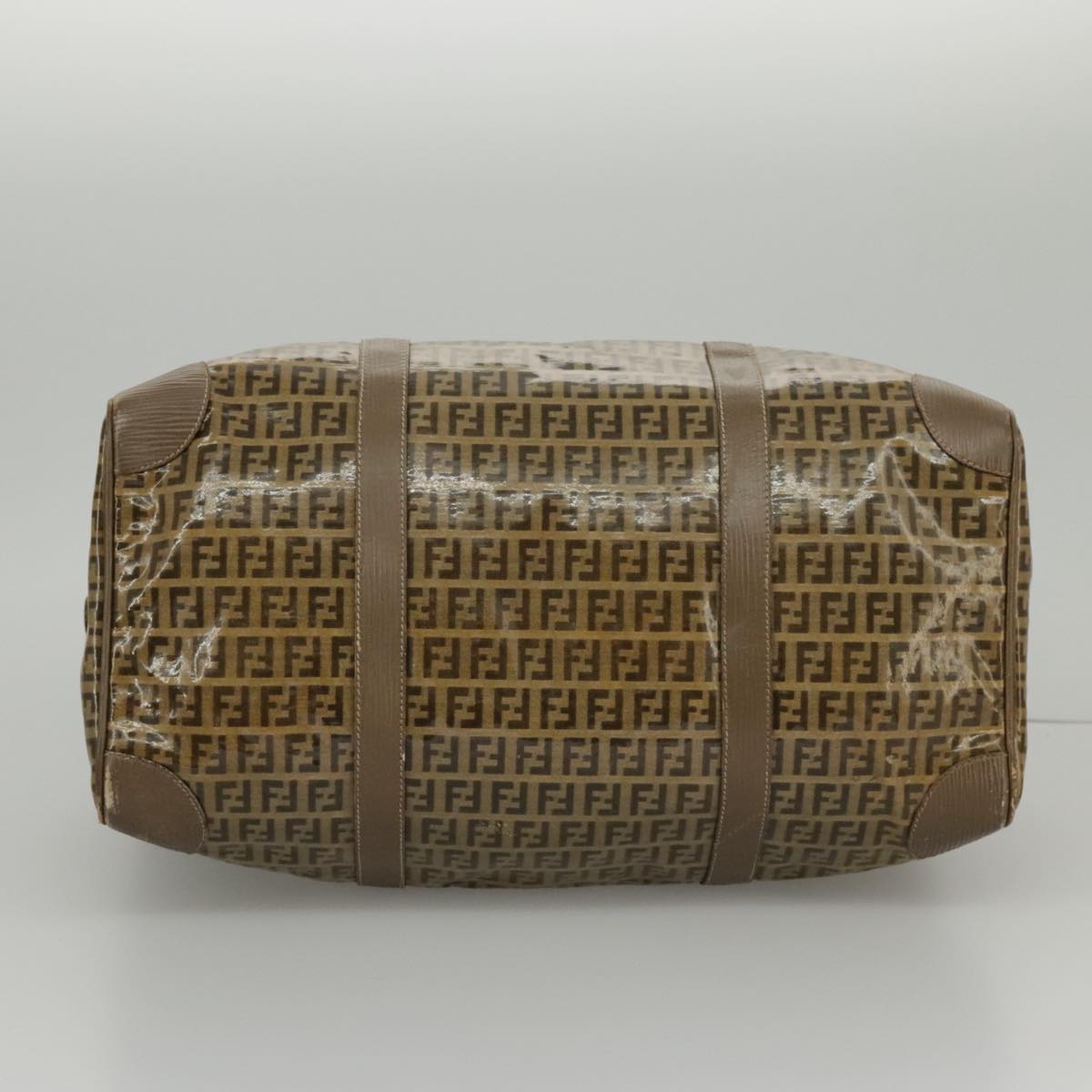FENDI Zucchino Canvas Pouch Hand Bag Coated Canvas 3Set Beige fm3999