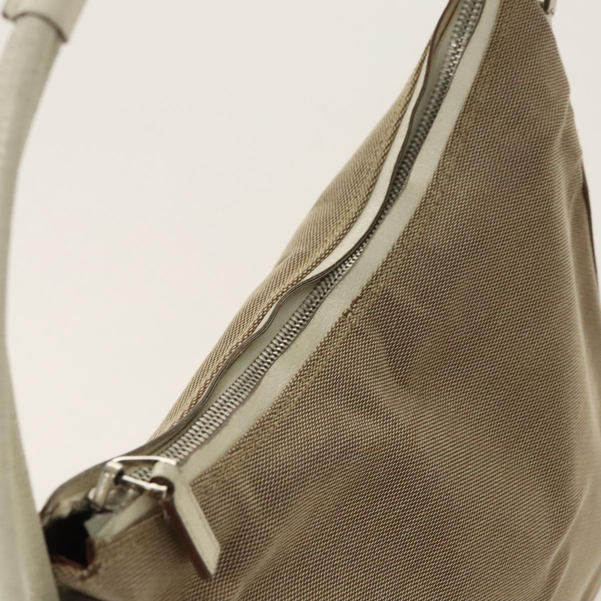 GUCCI Shoulder Bag Canvas Leather Beige Silver 001 3766 2123 fm4006