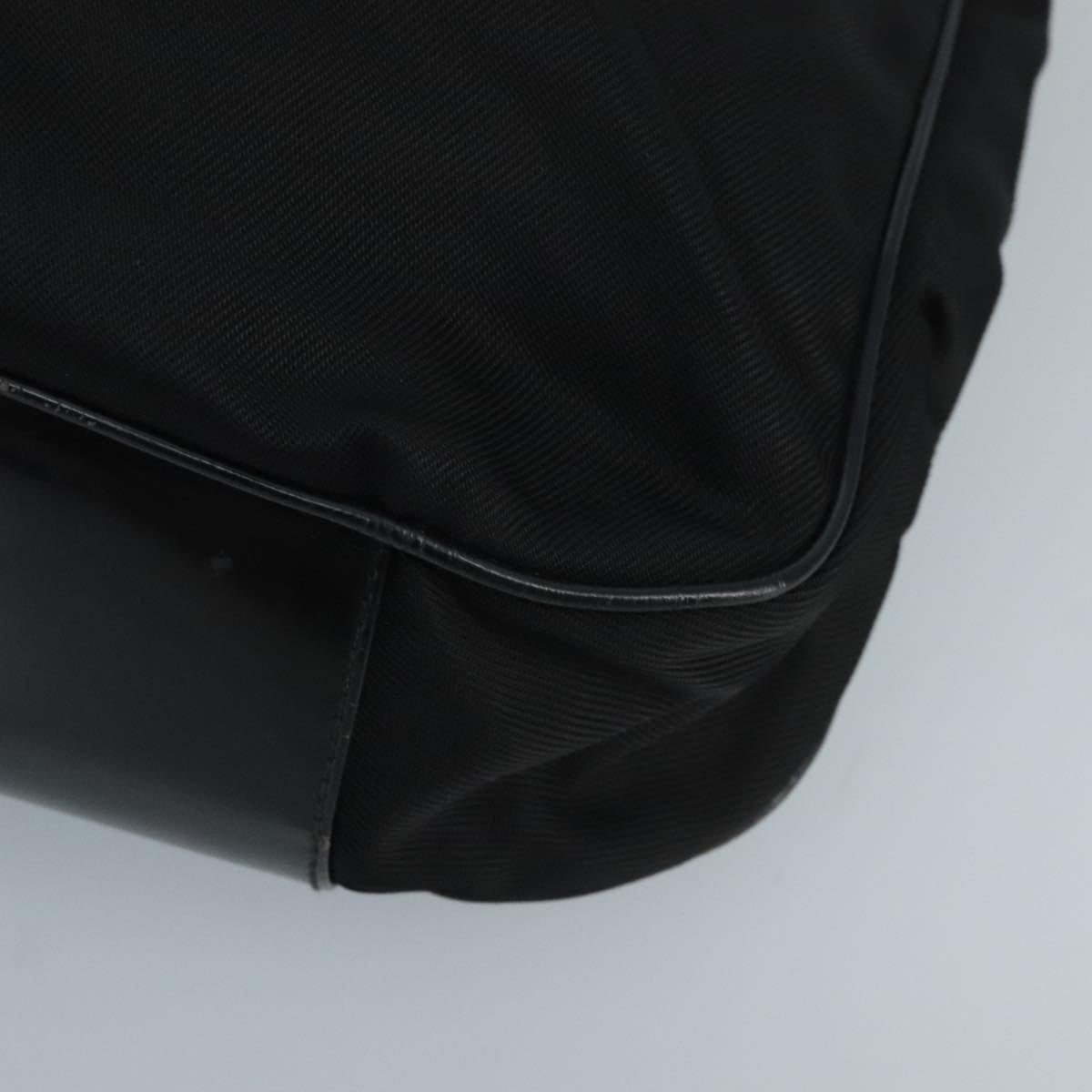 GUCCI Bamboo Hand Bag Nylon 2way Black Silver 001 2404 1577 fm4088
