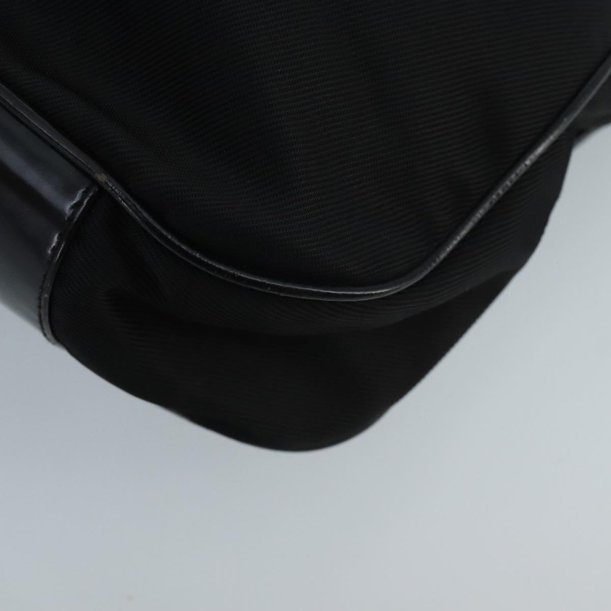 GUCCI Bamboo Hand Bag Nylon 2way Black Silver 001 2404 1577 fm4088