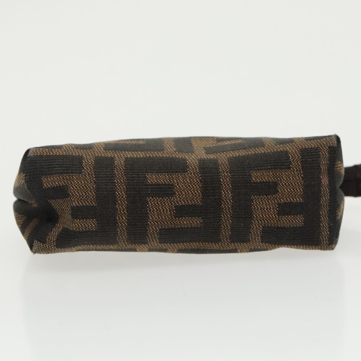 FENDI Zucca Canvas Pouch Brown Black fm4109