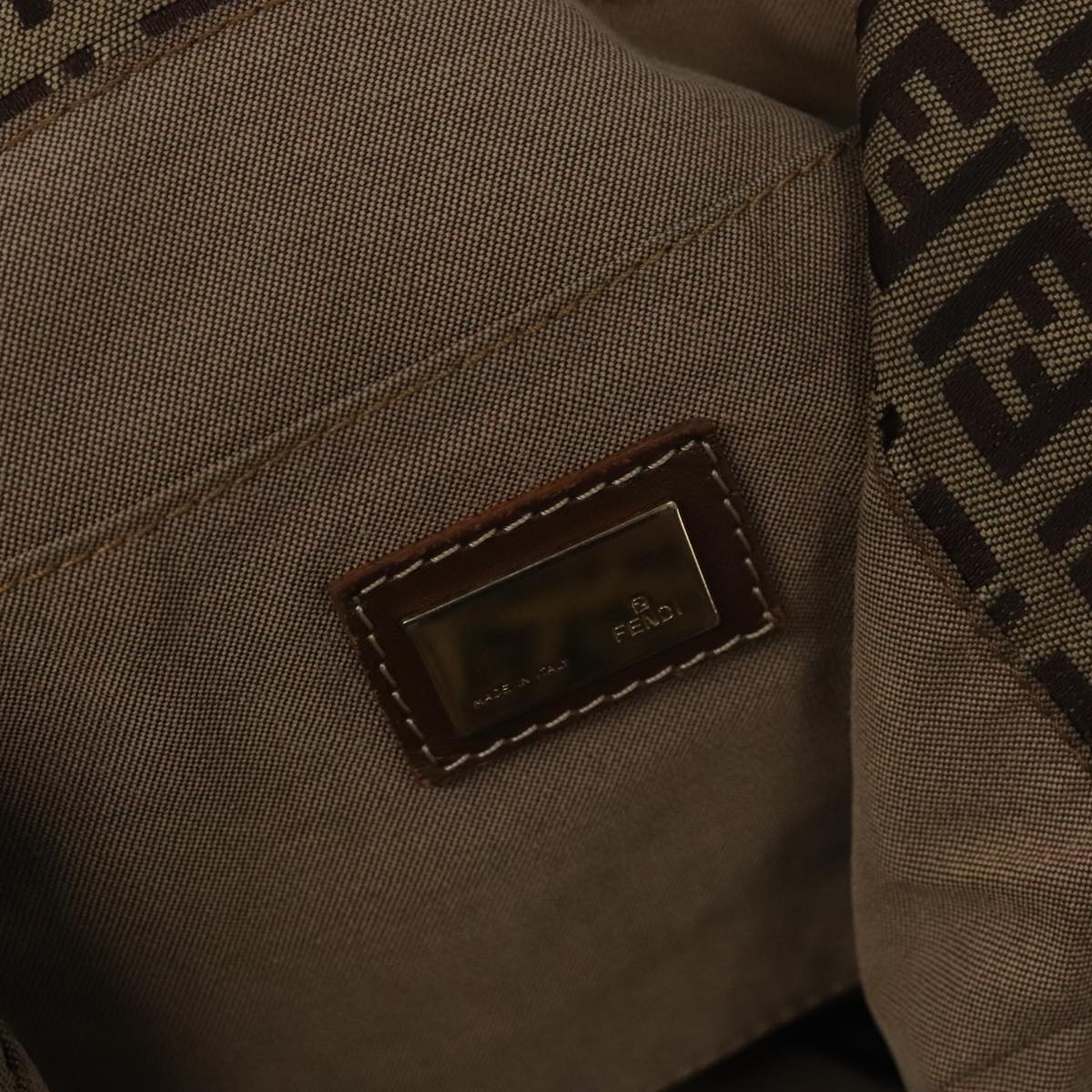 FENDI Zucchino Canvas Hand Bag Beige fm4127
