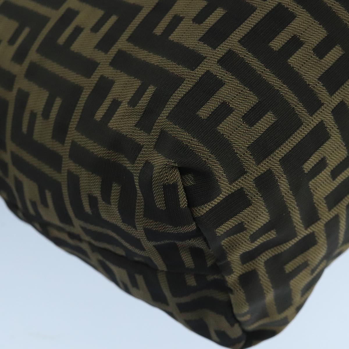 FENDI Zucca Canvas Pouch Brown Black fm4183
