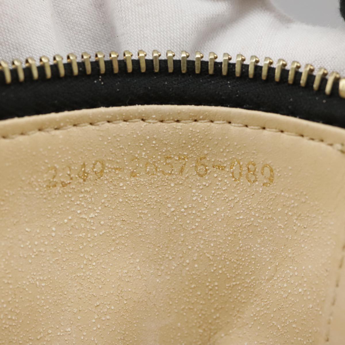 FENDI Zucca Canvas Vanity Pouch Brown Black fm4232