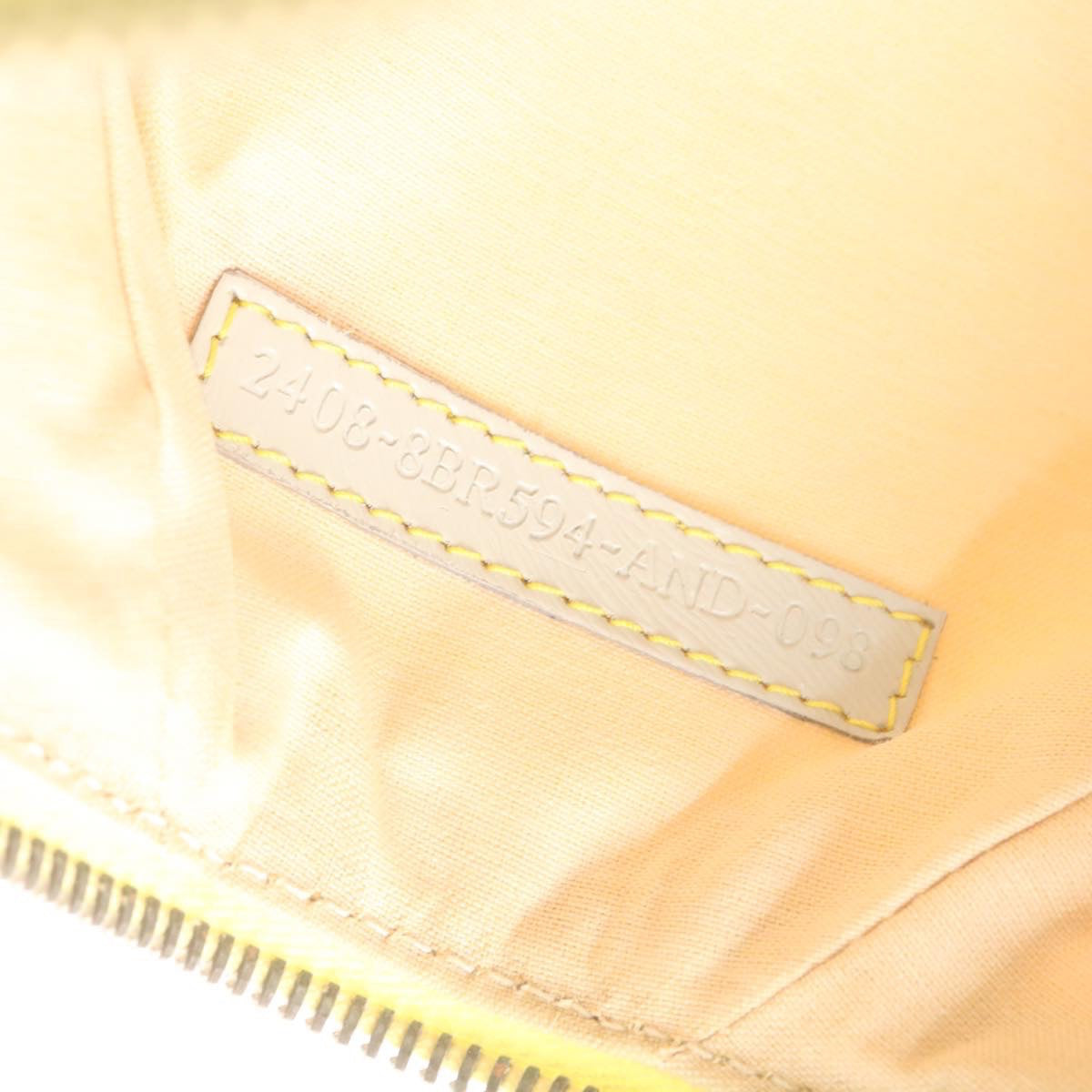 FENDI Zucchino Canvas Chain accessories Pouch Nylon Yellow am1038g