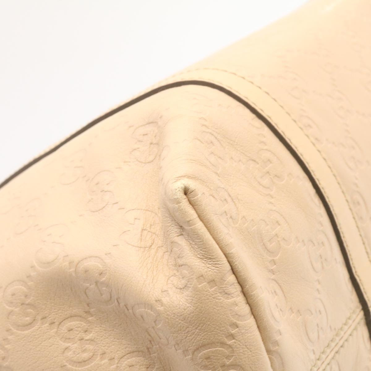 GUCCI Gucci Shima Tote Bag Leather Beige am1040g
