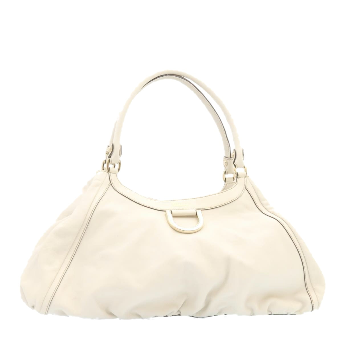 GUCCI Leather Tote Bag White am1090g