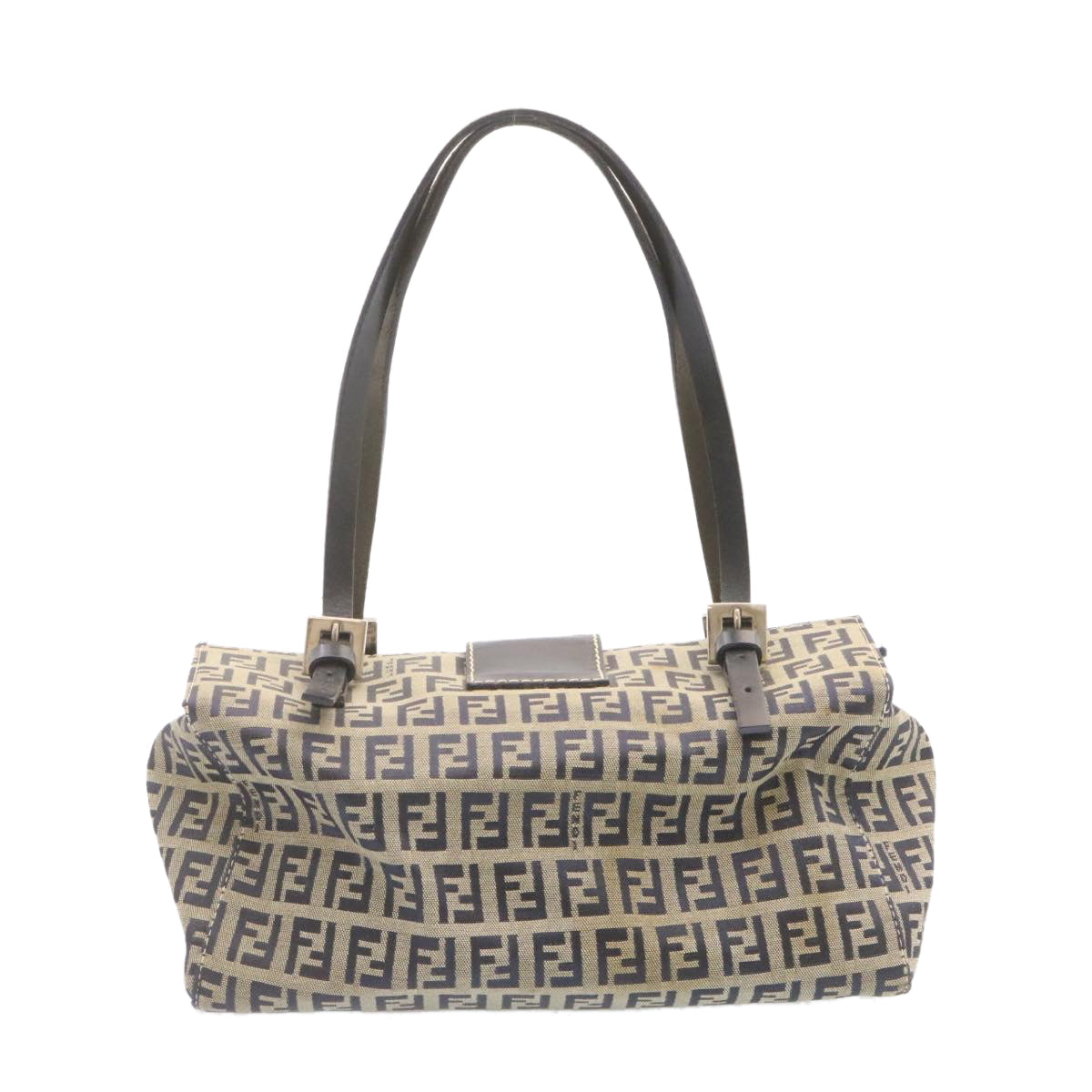 FENDI Zucchino Canvas Hand Bag Blue Navy am1197g