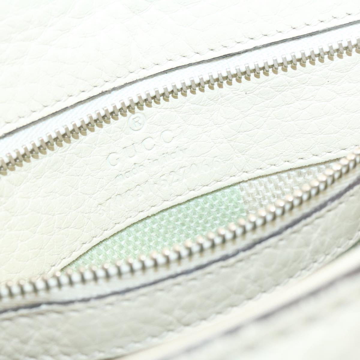 GUCCI Bamboo Turn Lock 2Way Hand Bag White am1235g