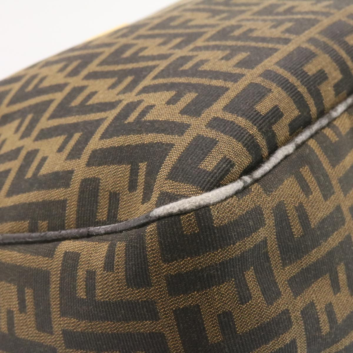 FENDI Zucca Canvas Shoulder Bag Black Brown am1243g
