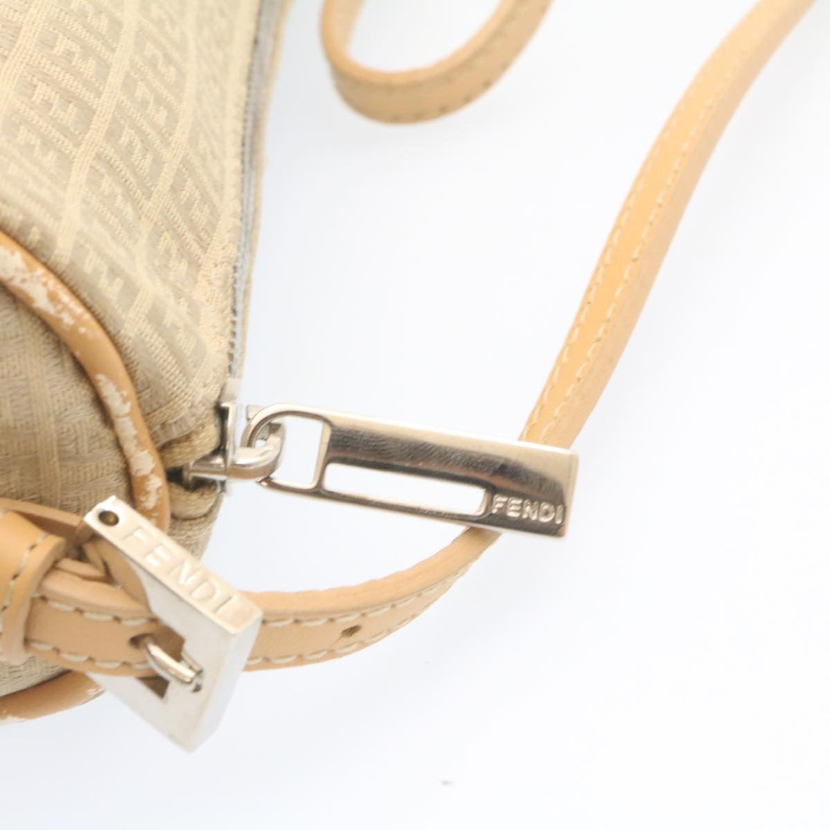 FENDI Micro Zucca Canvas Accessory Pouch Beige am1285g