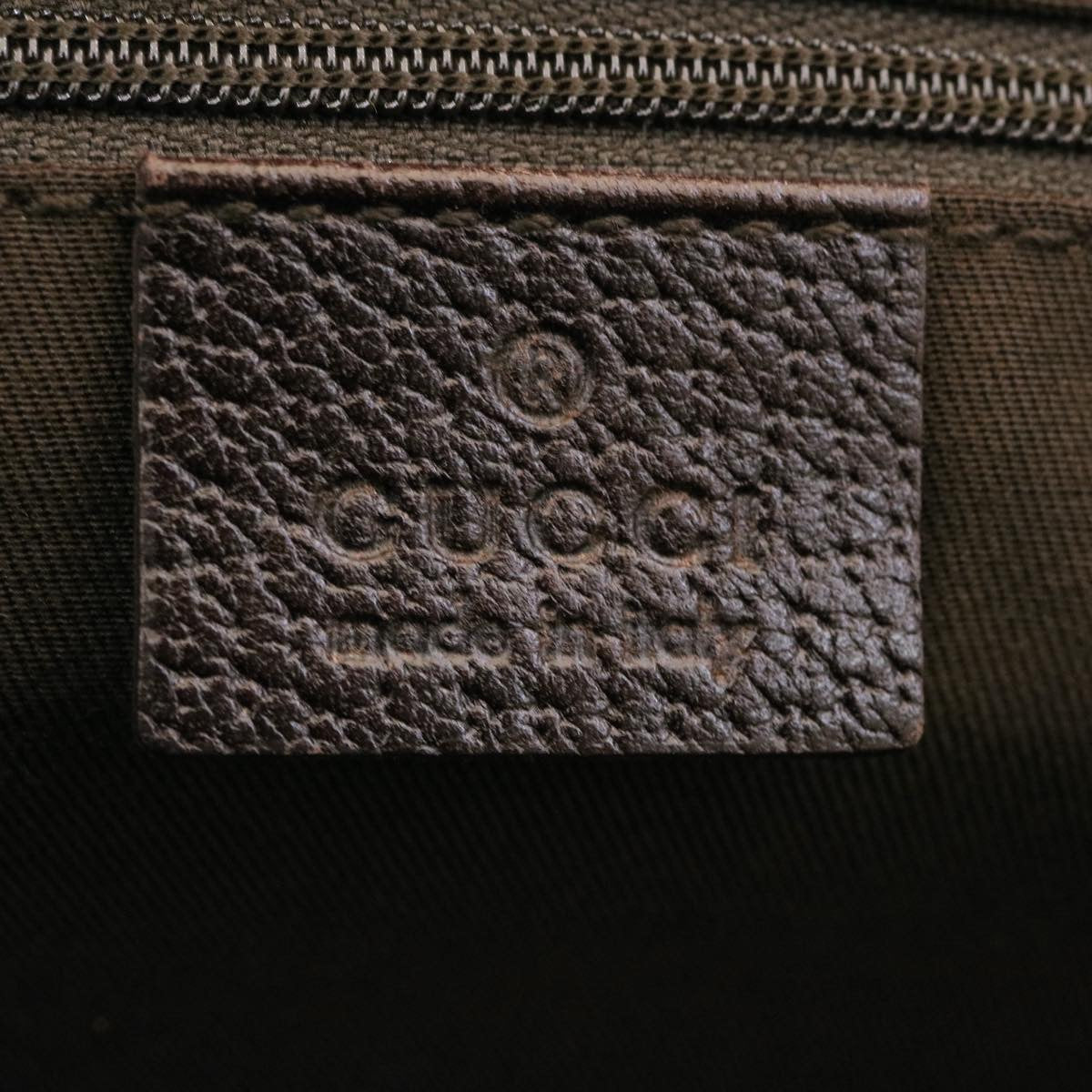 GUCCI GG Canvas Sherry Line Shoulder Bag Brown Red Green am1564g