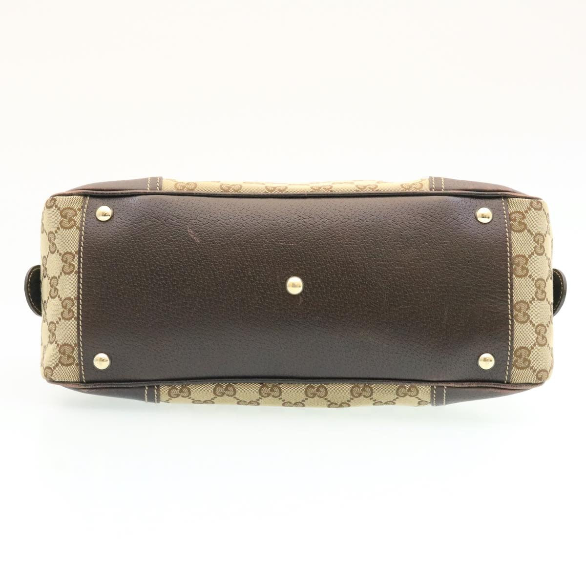 GUCCI GG Canvas Sherry Line Shoulder Bag Brown Red Green am1564g