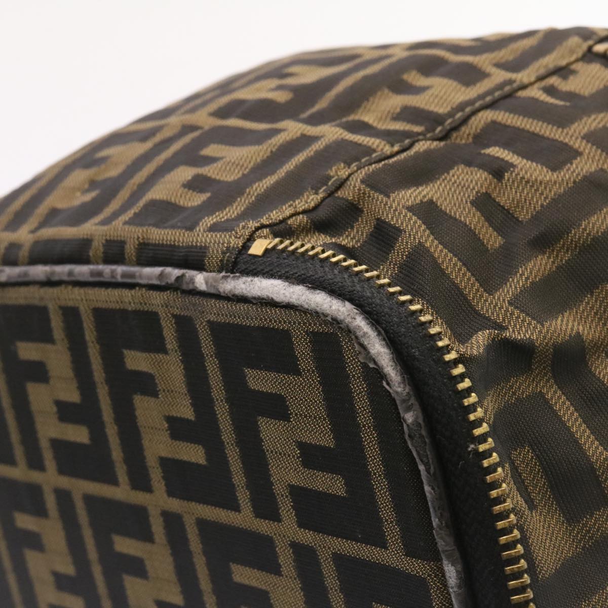 FENDI Zucca Canvas Vanity Cosmetics Pouch Brown Black am1599g