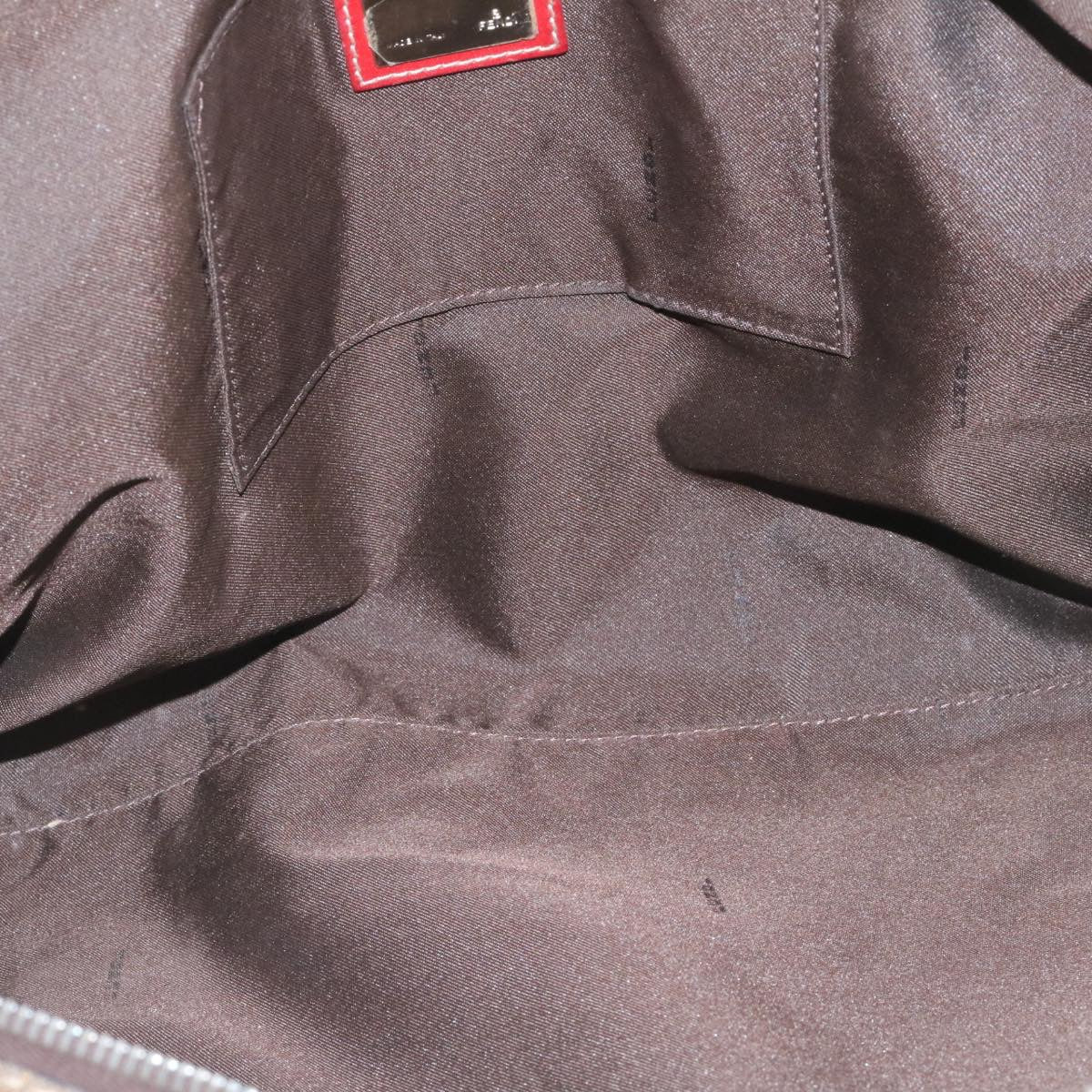 FENDI Zucca Canvas Boston Bag Brown Red am1732g