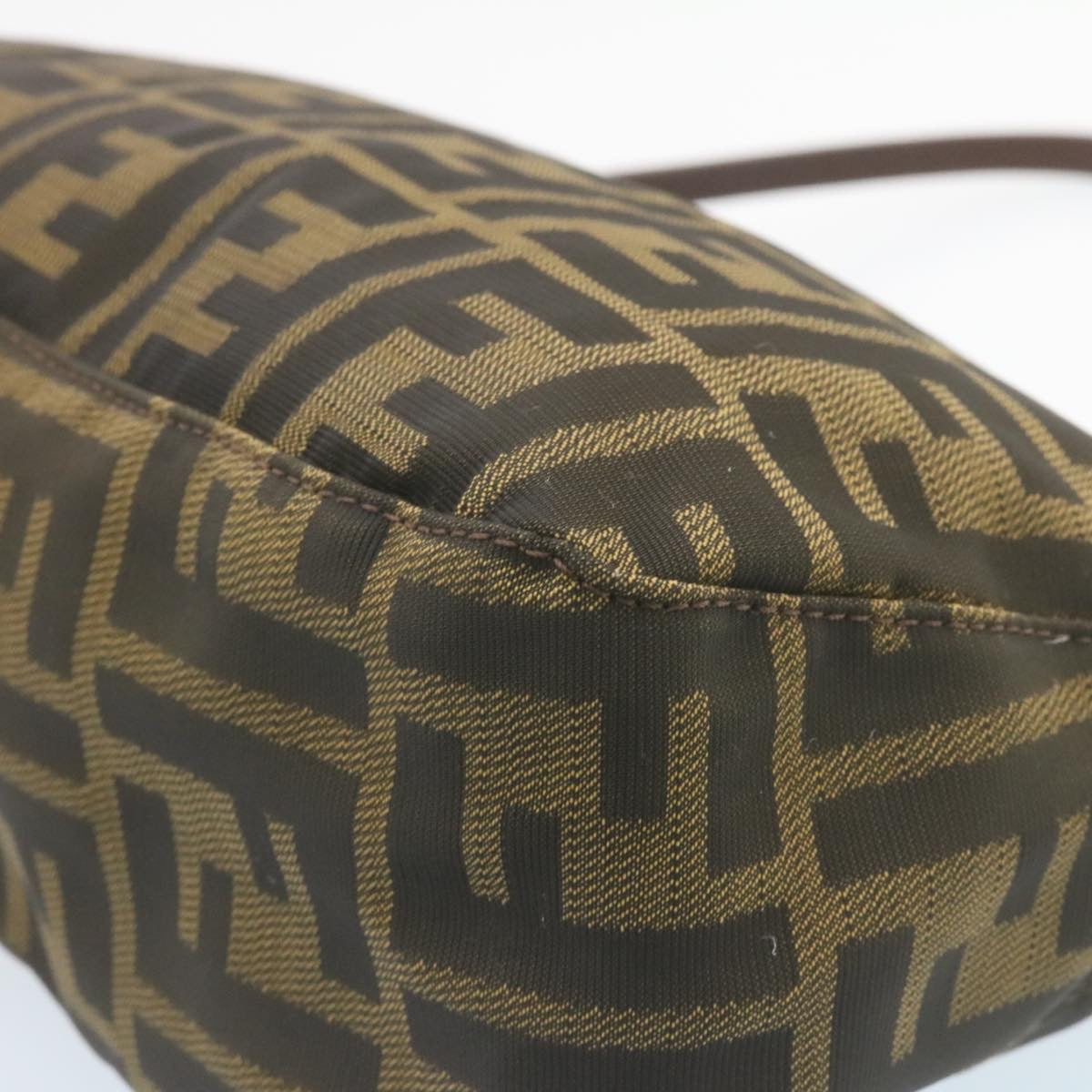 FENDI Zucca Canvas Tote Bag Black Brown am1921g