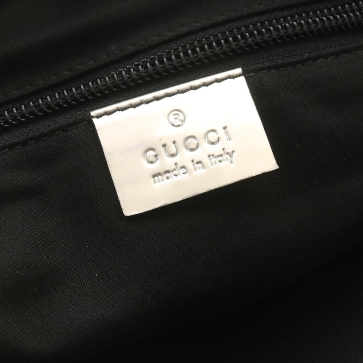 GUCCI Sherry Line GG Canvas Tote Bag Silver Blue am1955g
