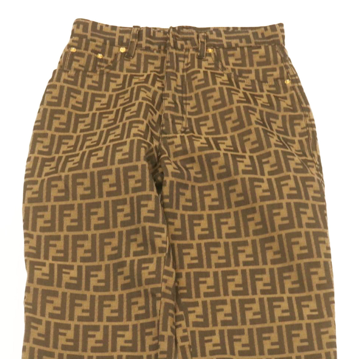 FENDI Zucca Pants Brown Black am2062g