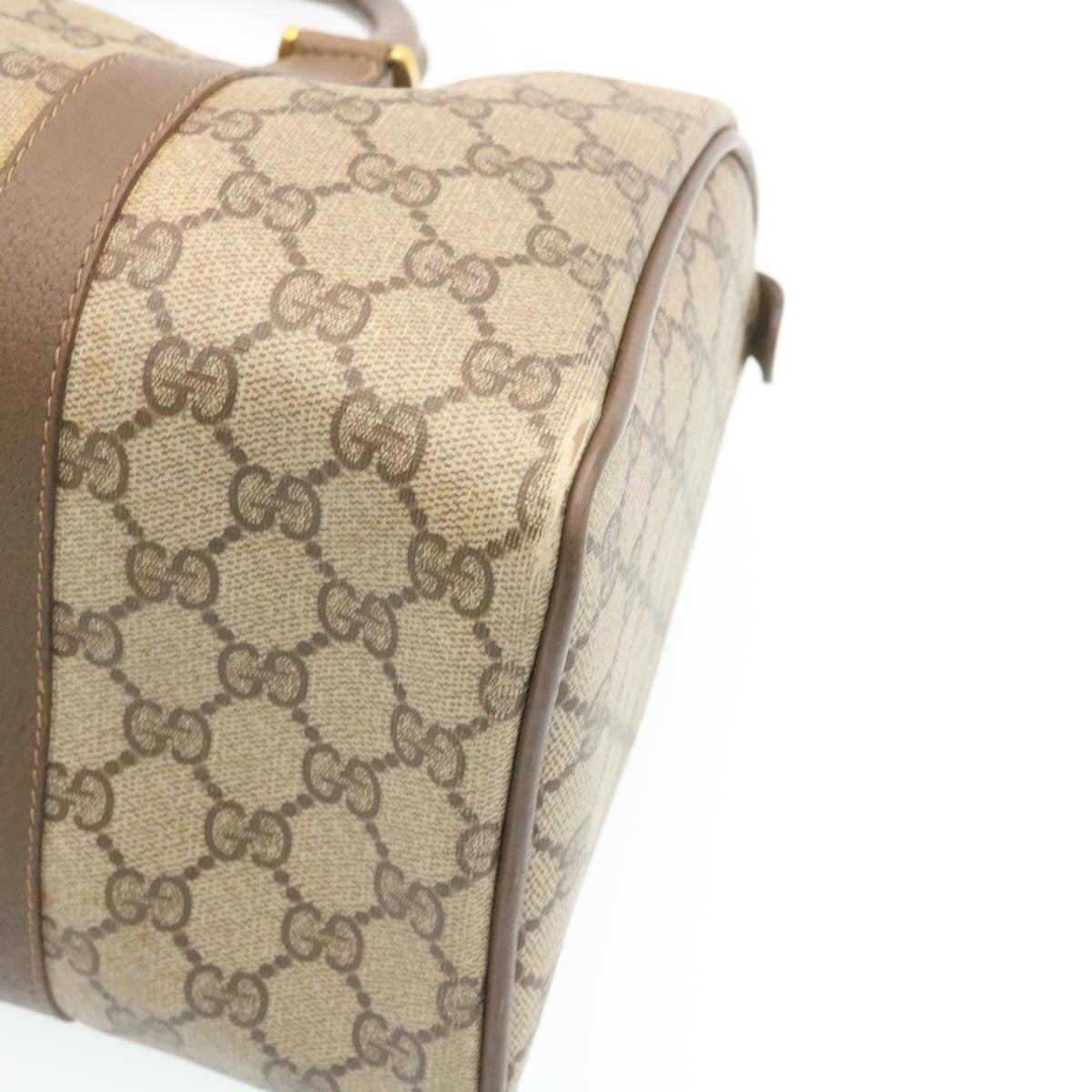GUCCI Web Sherry Line GG Canvas Hand Bag Brown Red Green am2077g