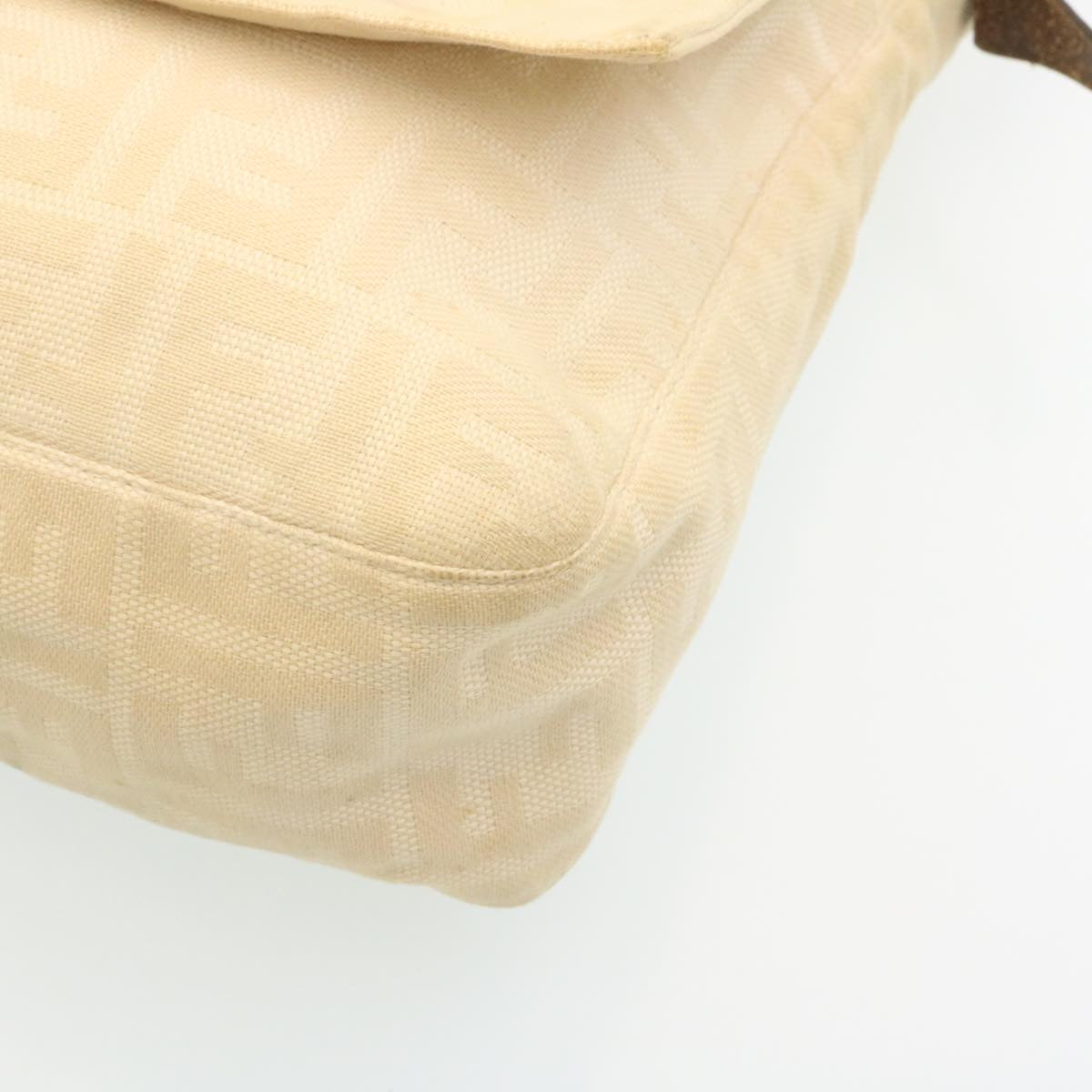 FENDI Zucca Canvas Mamma Baguette Shoulder Bag Beige am2225g