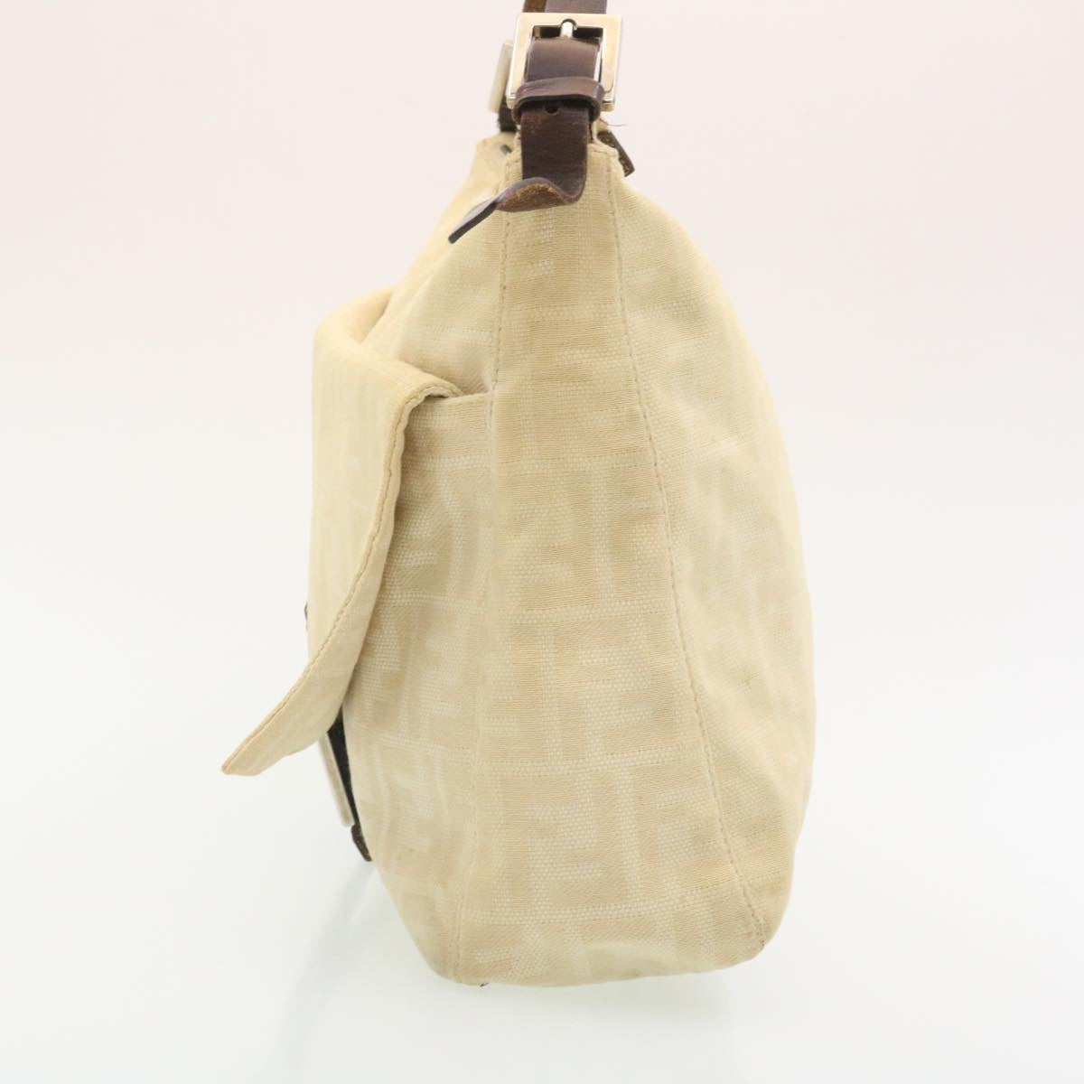 FENDI Zucca Canvas Mamma Baguette Shoulder Bag Beige am2225g