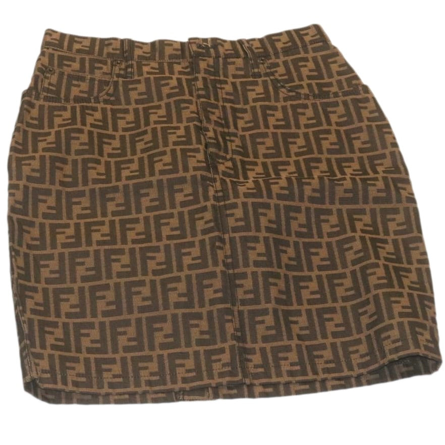 FENDI Zucca skirt Brown Black am2276g