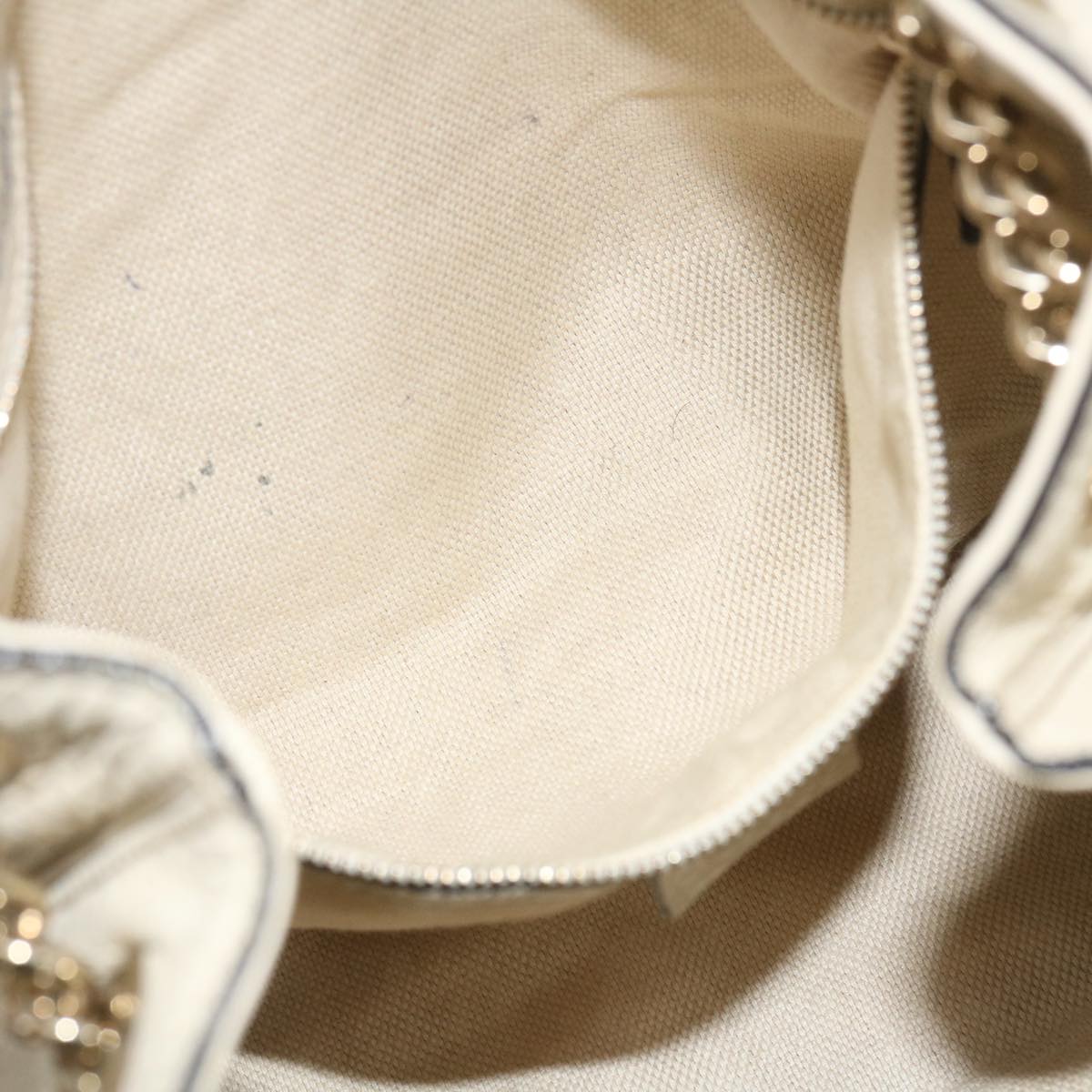 GUCCI Interlocking Chain Tote Bag Leather White am2354g