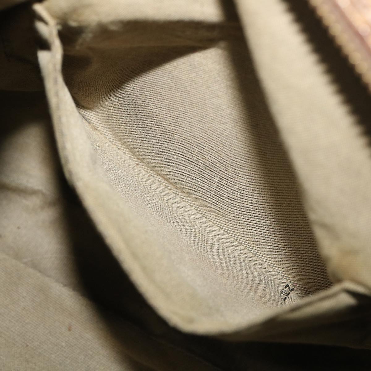 FENDI Zucchino Canvas Shoulder Bag Brown am2491g
