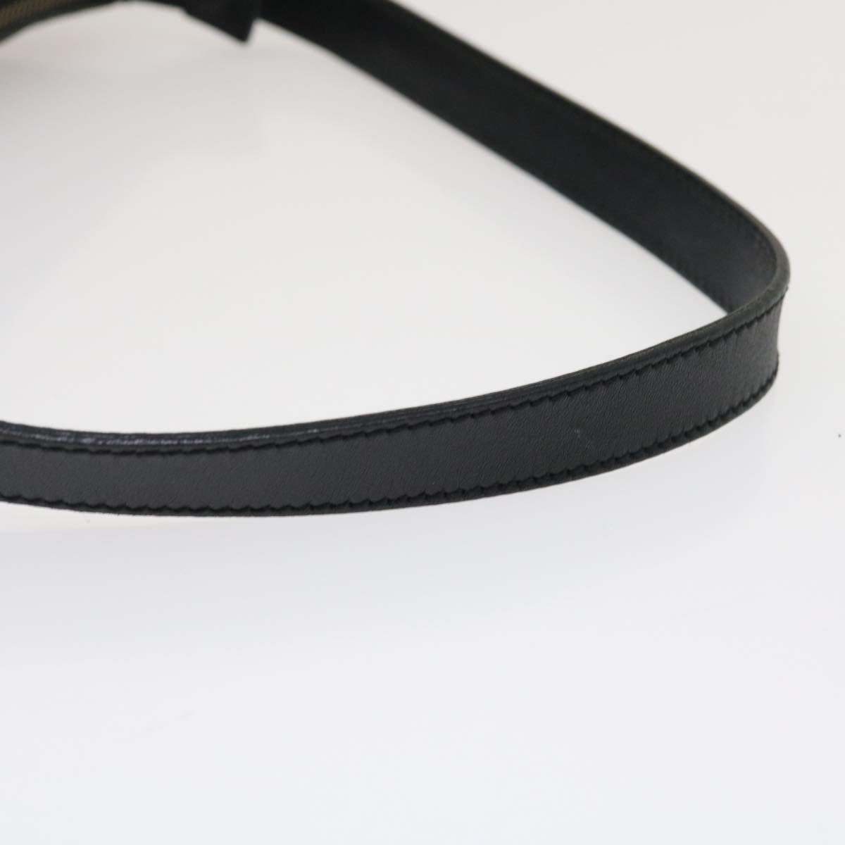 FENDI Zucchino Canvas Shoulder Bag Black am2528g