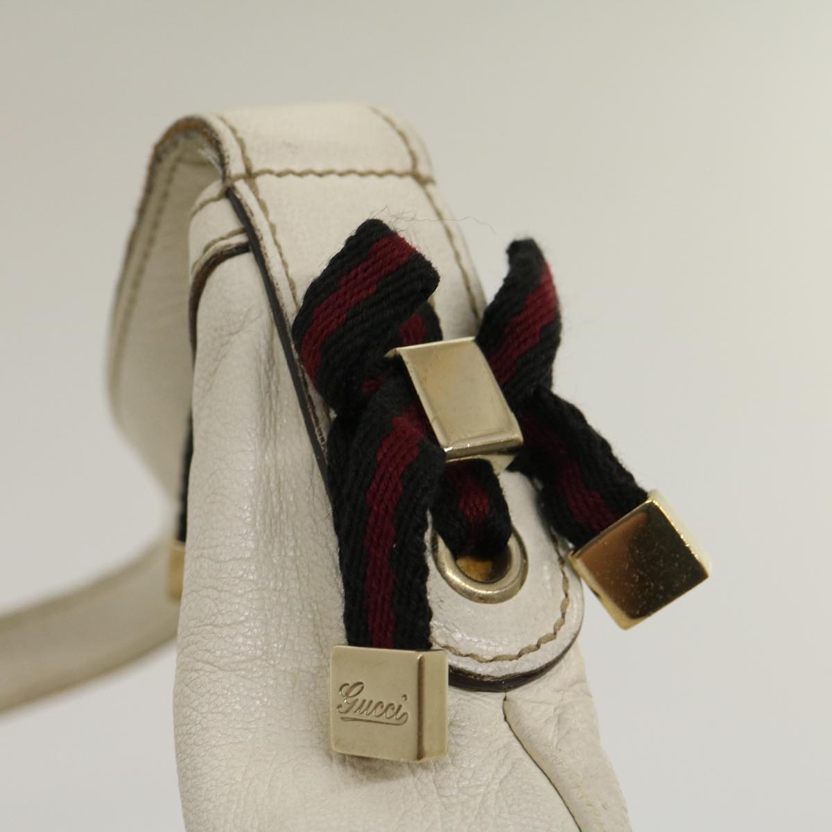 GUCCI Shoulder Bag Leather White am2557g