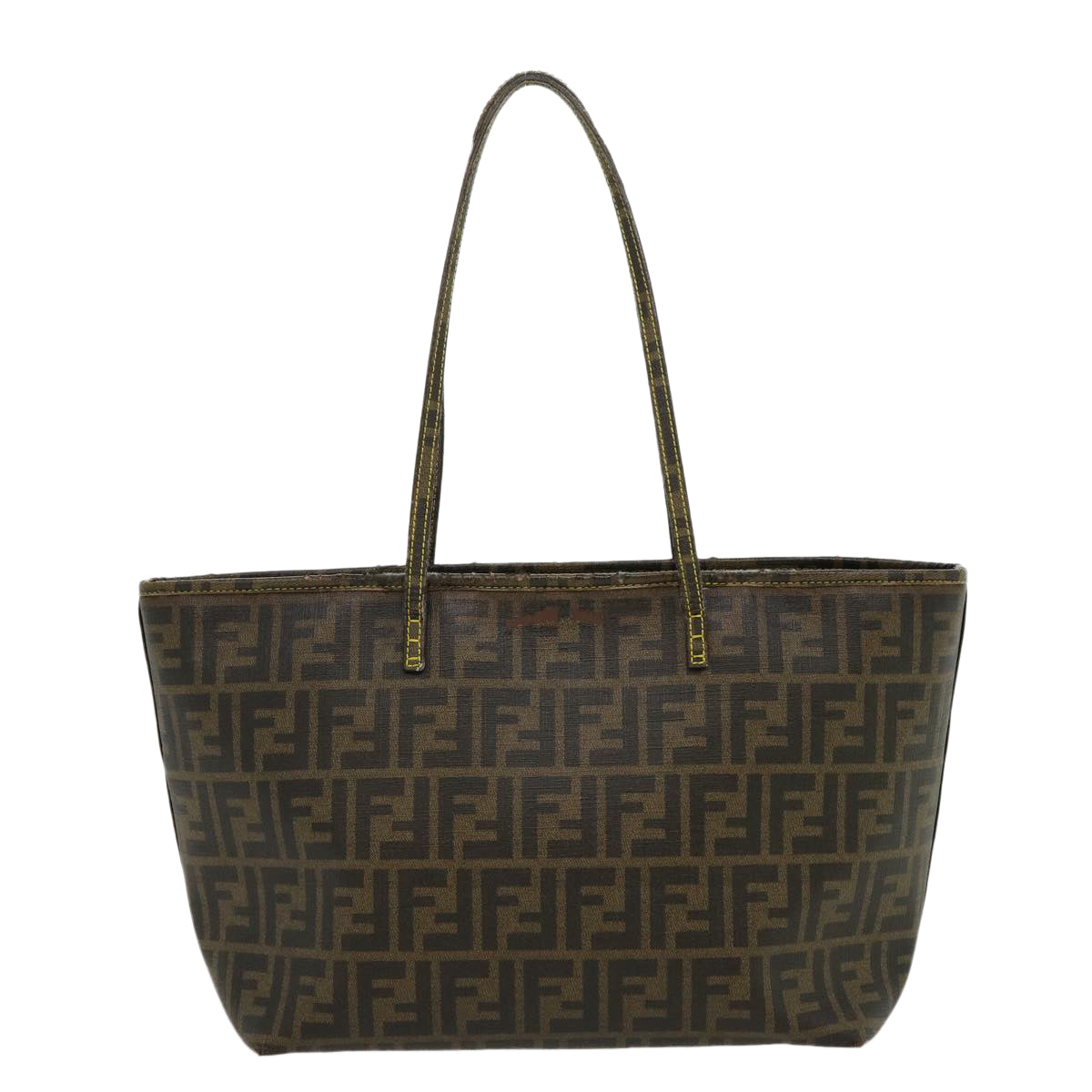 FENDI Zucca Canvas Shoulder Bag 2Set Black Brown am2696g