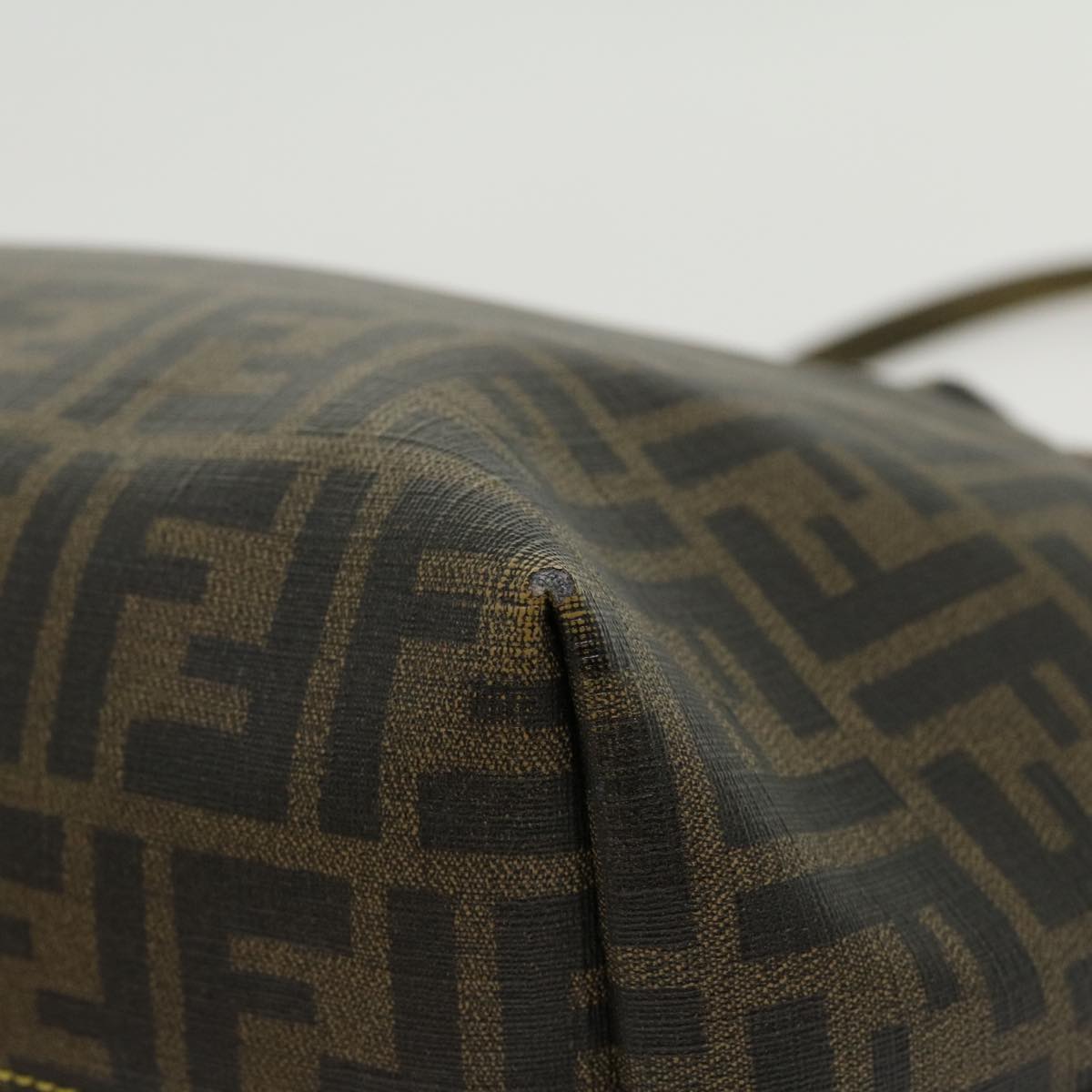 FENDI Zucca Canvas Shoulder Bag 2Set Black Brown am2696g