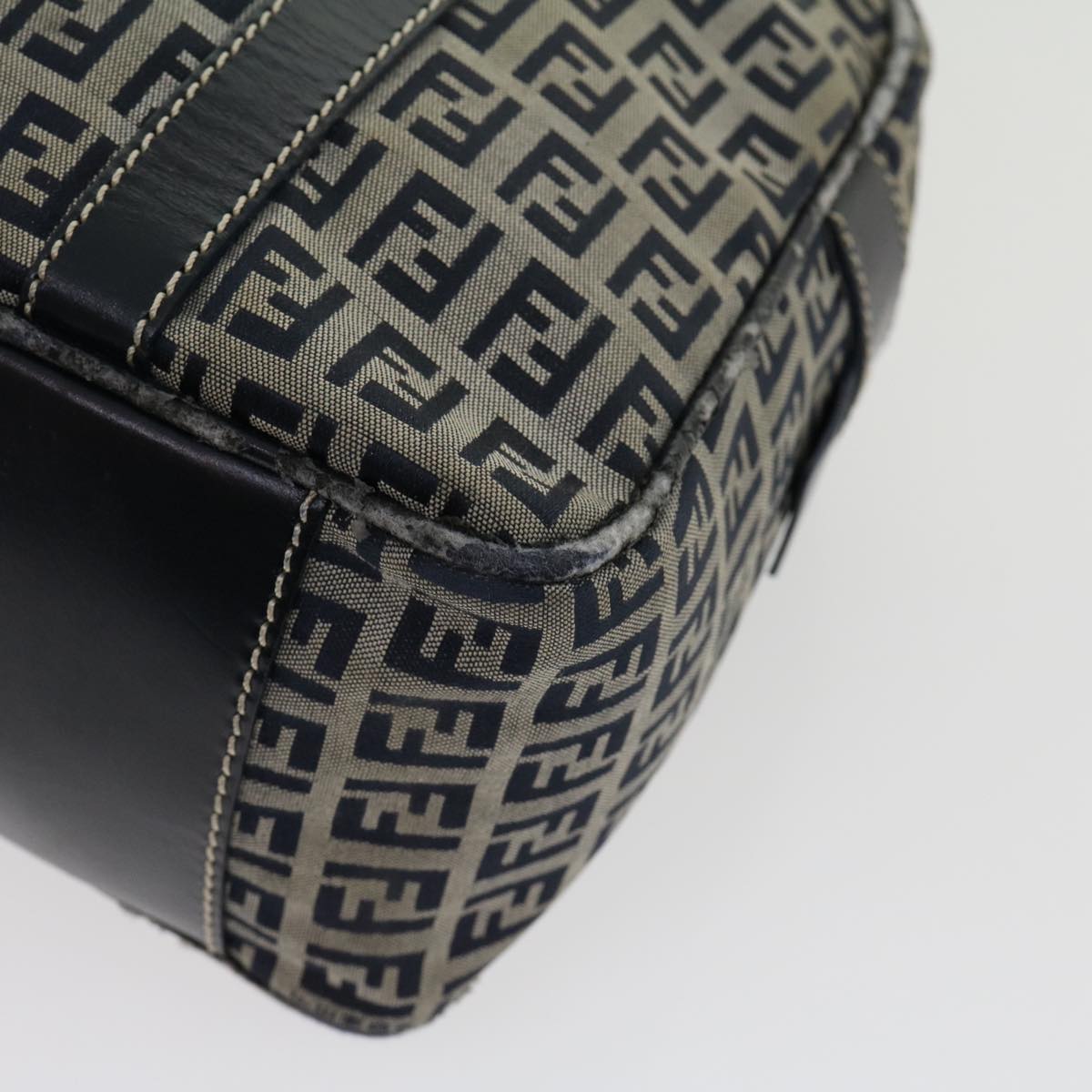 FENDI Zucchino Canvas Hand Bag Navy am2737g