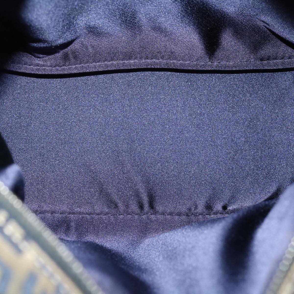 FENDI Zucchino Canvas Hand Bag Navy am2737g